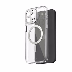 Moshi iGlaze MagSafe vāciņš ierīcei iPhone 15 Pro Max, “Luna Silver” krāsā