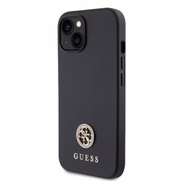 Guess GUHCP15MPS4DGPK iPhone 15 Plus 6.7" melns/melns cietais viedtālruņa apvalks Strass Metal Logo