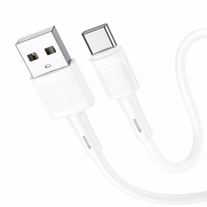 Hoco X83 USB-A – USB-C kabelis Cable USB A to USB C Hoco 3A 1 m X83, melns, 1 m, 3A