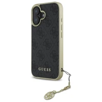 Guess 4G Charms Kolekcijas viedtālruņa apvalks iPhone 16 - melns