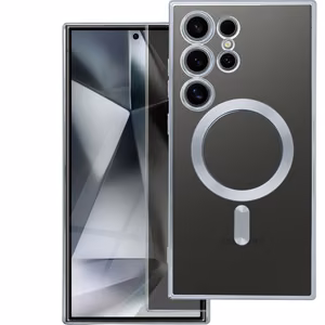 ELECTRO MAG COVER viedtālruņa apvalks ar MagSafe SAMSUNG S24 Ultra sudraba krāsā