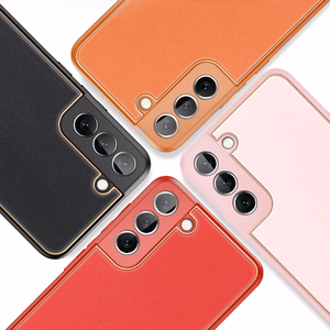 Dux Ducis Yolo elegants apvalks no ekoloģiskās ādas Samsung Galaxy S22 + (S22 Plus) sarkans