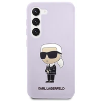 Karl Lagerfeld KLHCS23MSNIKBCU S23+ S916 cietais apvalks violets/violets Silikona Ikonik