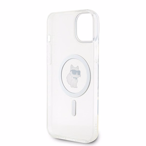 Viedtālruņa apvalks Karl Lagerfeld IML Choupette Magnētiskais MagSafe iPhone 15 Plus - caurspīdīgs (m)