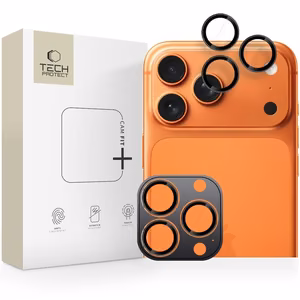 Tech-Protect Camring Fit+ kameras vāciņš iPhone 14 Pro / Max / 15 Pro / Max / 16 Pro / Max / 17 Pro / Max - melns