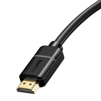 Baseus 2x HDMI 2.0 4K 60Hz Kabelis, 3D, HDR, 18Gbps, 5m melns