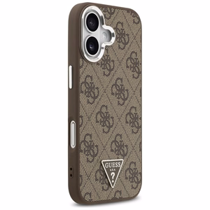 GUESS viedtālruņa apvalks (m) IPHONE 17 ar MagSafe saderīgs PU 4G W/Triangle Logo SL - brūns