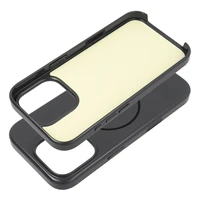 Spīdīgs magnētiskais viedtālruņa apvalks, saderīgs ar MagSafe, IPHONE 17 PRO MAX, melns