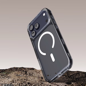Puro Impact caurspīdīgs D3O TPU+PC magnētiskais viedtālruņa apvalks iPhone 17 Pro Max - caurspīdīgs