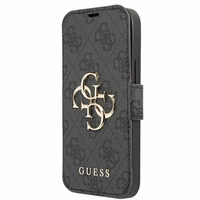Guess GUBKP13X4GMGGR iPhone 13 Pro Max 6.7" vāciņš pelēks - 4G Liels metāla logotips