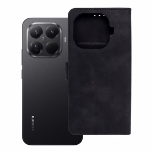 TENDER grāmatas veida viedtālruņa apvalks XIAOMI 15T Pro melns