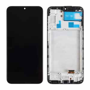 LCD displejs saderīgs ar Samsung A245 A24 4G melns ar rāmi HQ