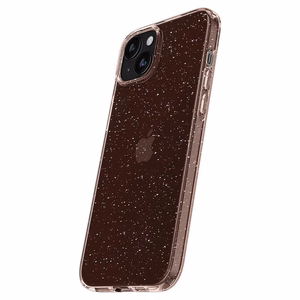 Spigen Liquid Crystal Glitter viedtālruņa apvalks iPhone 15 Plus - rozā/caurspīdīgs