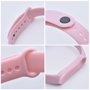 Силиконовый ремешок для Xiaomi Mi Band 5 / 6 / 7 розовый (06)