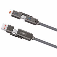 XO kabeli NB275 4w1 USB-C - Lightning + USB - USB-C 60W 1,0m šari