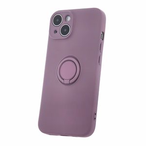 Viedtālruņa apvalks ar pirksta turētāju iPhone 15 Pro 6,1" gaiši violetā krāsā