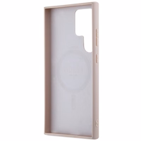 Guess 4G Collection Ādas Metāla Logotips Magnētiskais viedtālruņa apvalks Samsung Galaxy S24 Ultra - rozā
