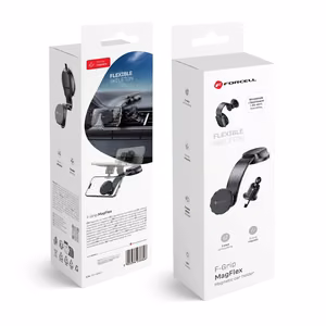 FORCELL F-GRIP MagFlex magnētiskais auto turētājs vējstiklam / paneļim / ventilācijas atverei melns