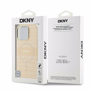 DKNY Atkārtots tekstūras raksts ar svītru iPhone 16 Pro Max viedtālruņa apvalks - rozā