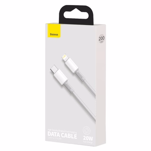 Baseus kabelis High Density PD USB-C - Lightning 2,0 m balts 20W