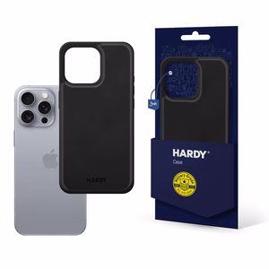 3mk Hardy Apple Silky Leather MagCase viedtālruņa apvalks Apple iPhone 16 Pro Max - melns