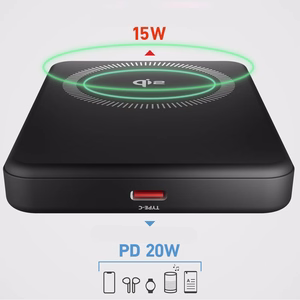 SBS Mag Power Qi2 5000 mAh внешний аккумулятор совместимый с MagSafe - Чёрный