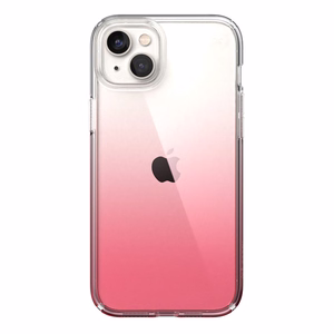 Speck Presidio Perfect-Clear + Ombre vāciņš ierīcei iPhone 15 Plus / 14 Plus, ar Microban pretmikrobu aizsardzību, “Clear / Vintage Rose Fade” krāsu kombinācija
