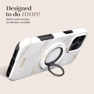 MIO White Marble Magsafe Case Compatible Ring Holder