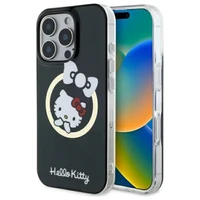 Hello Kitty IML Jautrā lente magnētiskais iPhone 16 Pro Max viedtālruņa apvalks - melns