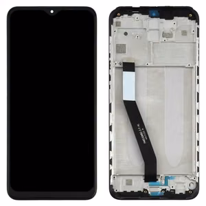 LCD ekrāns Xiaomi Redmi 9 ar skārienjutīgo ekrānu ar rāmi melns ORG