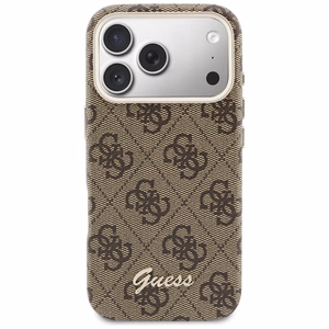 Guess 4G Script MagSafe futrālis iPhone 17 Pro - Brūns