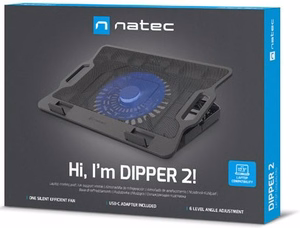 NATEC DIPPER 2 klēpjdatora dzesēšanas paliktnis 43,9 cm (17,3") 650 RPM melns