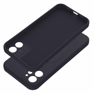 Чехол для iPhone 12 силиконовый Mag Cover совместимый с MagSafe чёрный