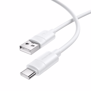 Borofone kabelis BX123 Leya - USB uz Typ C - 36W 3A 1 metrs, balts