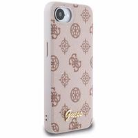 Guess Peony Script Logo magnētiskais viedtālruņa apvalks iPhone 16e - brūns