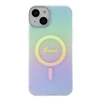 Guess GUHMP15MHITSQ iPhone 15 Plus 6.7" tirkīza/tirkīza cietais apvalks IML Iridescent MagSafe