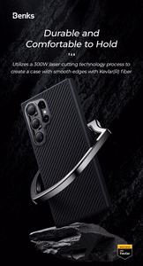 Benks Magnētiskais Armor Pro Kevlar apvalks viedtālrunim Samsung Galaxy S24 Plus (0041) 600D - melns