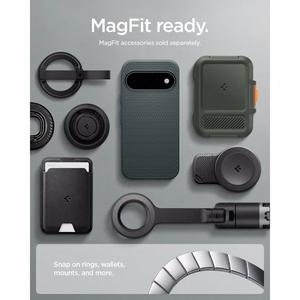 Spigen Liquid Air Mag MagSafe maciņš modelim Google Pixel 11 – krāsa: tumši zaļa