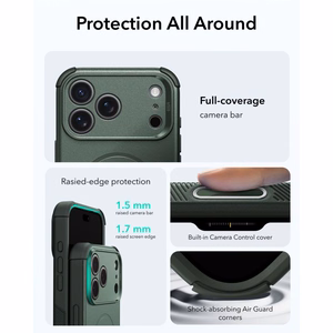 ESR Cyber Tough MagSafe maciņš iPhone 18 Pro Max / 17 Pro Max, zaļš