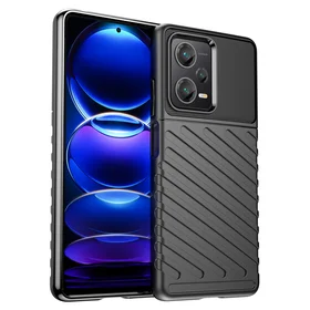 Thunder Case viedtālruņa apvalks Xiaomi Redmi Note 12 Pro+ silikona bruņu apvalks melns