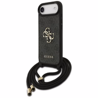 Guess 4G Big Logo Cord Stap soma pāri plecam viedtālrunim iPhone Air - melns