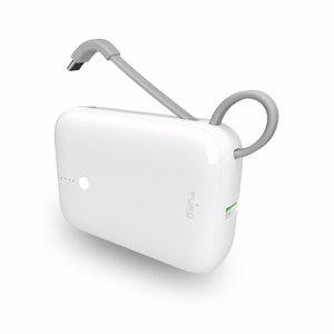 Puro Power Link 10 Plus 10000mAh внешний аккумулятор со встроенным кабелем USB-C – Белый