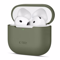 Tech-Protect silikona apvalks Apple AirPods 4 austiņām - olīvzaļš