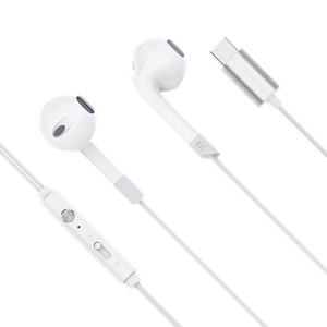 Kruger&Matz C2 USB-C ausīs ievietojamas austiņas ar mikrofonu, baltas