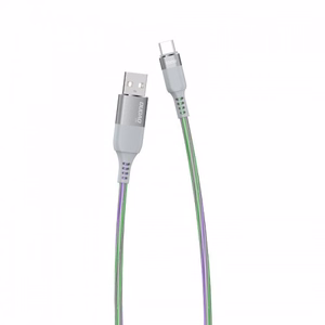 USB Kabelis Dudao L9XT Flowing Light pelēks Type-C 100cm (LED kabelis)