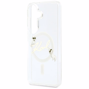 Karl Lagerfeld maciņš IML KC Script MagSafe priekš Samsung Galaxy S26 caurspīdīgs
