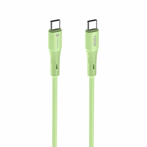 Кабель USB C to USB C Forcell F-Energy QC4.0 PD 5A 100W Silicone 1 m C347 зелёный