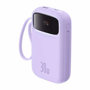 Portatīvais lādētājs Baseus QPow 2 10000mAh 30W 2xUSB-C (violets)