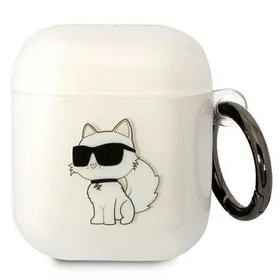 Karl Lagerfeld KLA2HNCHTCT Airpods 1/2 apvalks caurspīdīgs Ikonik Choupette