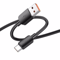 Kabelis USB A uz USB C Hoco PD 6A 100W 1 m X96 melns